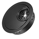 Aluminum Alloy Desk Grommet – Round Metal Cable Wire Hole Cover with Flip Dust-Proof Lid for Office Desk, Computer Table, TV Cabinet & Furniture – Cord Organizer (60mm Round, Black)