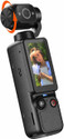 Autovynk Pocket Vlogging Camer Pocket Vlogging Camera Q7 2.5K UHD Pocket Vlogging Camera 2000mAh 180° Rotating Sports and Action Camera