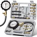 AUTOWN Fuel Pressure Tester Kit 0-140PSI with Adapters for Cars, Trucks, ATVs, Fuel Pump Injector, Fuel Pressure Gauge Diagnostic Tool
