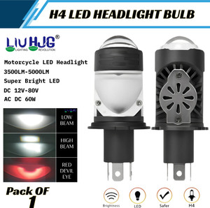 autozap liuhjg h4 led headlamp fisheye light 60w 9-16v headlight car motorbike truck van led 12 v 60 w