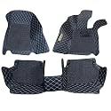 7D Car Floor Mats for Tata Nexon 2024-2026 (Manual &amp; Automatic), Custom Fit Full Set, 7 Layer PU Leather with Detachable Noodle Mat &amp; Heel Pad, Waterproof, Anti-Skid, Black