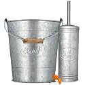 Autumn Alley Farmhouse Bathroom Trash Can and Toilet Brush Set, 2 Gallon