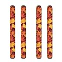 Autumn Leaves Pattern Refrigerator Door Handle Covers