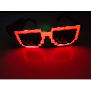 auxa led pixel glasses led party goggles eyewear glasses wireless battery operated neon tube led eyewear party glasses for adults 1pc