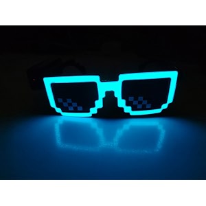auxa led pixel glasses led party goggles eyewear glasses wireless battery operated neon tube led eyewear party glasses for adults 1pc
