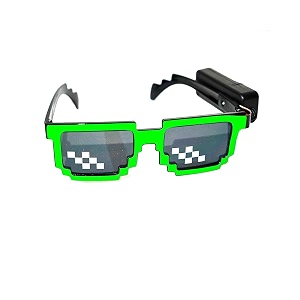 auxa led pixel glasses led party goggles eyewear glasses wireless battery operated neon tube led eyewear party glasses for adults 1pc