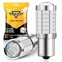 Auxbeam 1156 Brake Bulbs, Super Bright Red P21W BA15S Bulbs for Brake/Tail Light, 12V-3030 SMD Chipsets Bulb with Projector, Pack of 2 (Need Resistors)