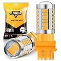 Auxbeam 3157 LED Bulbs Amber Yellow, Super Bright 3156 3057 4157 3457 4057 4114 Replacement Bulbs for Front Rear Turn Signal Light Blinker DRL Marker Parking Lights, Pack of 2 (May Need Resistors)