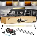 Auxbeam 42In LED Light Bar, 240W 6 Modes Straight Amber White Strobe Lights