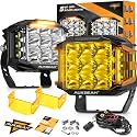 Auxbeam 5 Inch LED Pod Lights, 168W V-MAX Series Offroad Driving Beam, Pair