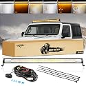 Auxbeam 50 Inch LED Straight Light Bar, 6 Modes 288W Offroad Strobe Light