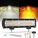 Auxbeam 6 Modes Amber White Series 12-Inch 300W Offroad LED Light Bar