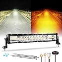 Auxbeam 6 Modes Amber White Series 22-Inch LED Light Bar Offroad Light