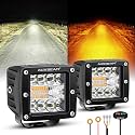 Auxbeam 6 Modes Amber White Series 3-Inch LED Cubes 72W Offroad Pod Lights