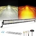Auxbeam 6 Modes Amber White Series 42-Inch 240W Curved LED Light Bar