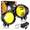 Auxbeam C4 Series 4 Inch 72W Amber Fog Lights, Off Road Round Spot Beam