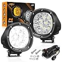 Auxbeam P4 Series 4 Inch White LED Driving Light, 90W Offroad Pod Spot Beam
