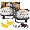 Auxbeam V-MAX Series 7" 204W Cube LED Light Pod 270° Side Shooter Light Bar
