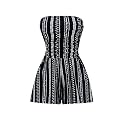 AUXDIO Women Summer Casual Strapless Romper Sleeveless Off Shoulder Short Jumpsuits 2026 Beach Vacation Clothes