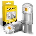 AUXITO 194 LED Bulbs Amber Yellow, Super Bright 1:1 Size, 168 175 2825 W5W T10 Car Bulbs for Dome Map Door Courtesy License Plate Lights Parking Side Marker Cornering Trunk Lights (Pack of 2)