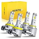 AUXITO H11 9005 LED Combo Bulbs 190,000LM 1500% Brighter than Halogen,4PCS