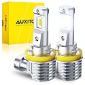 AUXITO H11/H9 LED Bulb Fog Light 40000LM Ultra Bright 6500K White Mini Size Quick Install No Adapter 2 Pack