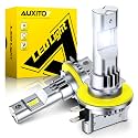 AUXITO H11B LED Light Bulbs, 1000% Super Brighter, 6500K Cool White, 1:1 Mini Halogen Size H8B/H9B Light, Plug and Play, Pack of 2