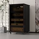 Av cabinet,stereo component cabinet,media cabinet,av media stand,audio rack,Stereo cabinet,audio rack cabinet,audio cabinet,record player console cabinet,corner media cabinet(Black,99.2cm/39.05in)
