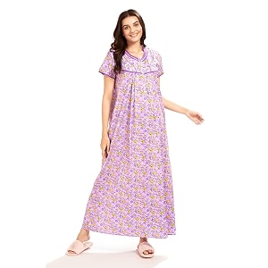 av2 women39s cotton printed maxi nighty
