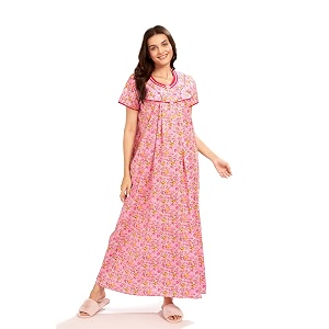 av2 women39s cotton printed maxi nighty