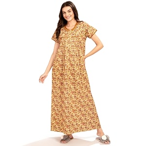 av2 women39s cotton printed maxi nighty