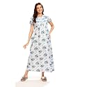 AV2 Women's Cotton Printed� Maxi Nighty