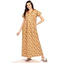 AV2 Women's Cotton Printed� Maxi Nighty