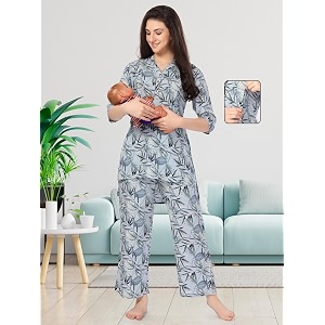 AV2 Womens Maternity Night Suit Set Feeding