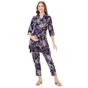 AV2 Womens Maternity Night Suit Set Feeding