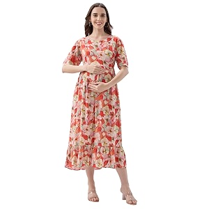 AV2 Women Maternity Feeding Dress Feeding