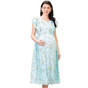AV2 Women Maternity Feeding Dress Feeding