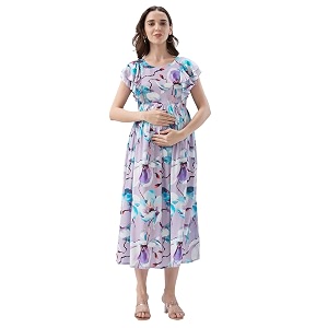 AV2 Women Maternity Feeding Dress Feeding