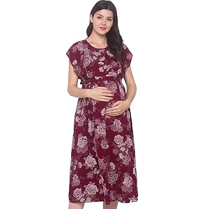 AV2 Women Maternity Feeding Dress Feeding
