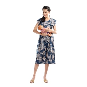 AV2 Women Maternity Feeding Dress Feeding