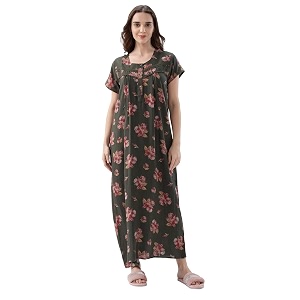 AV2 Women Printed Alpine Nightwear Nighty Maxi
