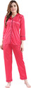 AV2 Women Shirt & Pyjama set Pink Solid