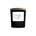 Matte Black Scented Candle Soy Wax - Fragrance Pumpkin Spice (Pumpkin + Cinnamon + Vanilla) - 40hrs Burn Time