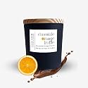 Scented Candle Matte Black Glass Jar, Soy Wax - Fragrance Chocolate Orange Truffle - 40hrs Burn Time