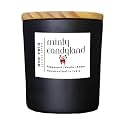 Scented Candle, Soy Wax, Matte Black Glass Jar - Fragrance Candy Cane (Peppermint + Vanilla + Amber), Christmas Gift, Holiday Candle- 150gm