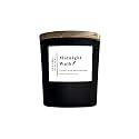 Scented Candle, Soy Wax, Matte Black Jar - Fragrance Midnight Walk (Lavender + Black Amber + Vanilla) - 40hrs Burn Time