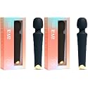 Ava Vibrator Wand Sex Toys [Clit Stimulator Vibrators] Vibrator for Woman | Sex Toy | Gifts for Women | 20 Patterns & 8 Speeds of Pleasure | Quiet & Small | Adult Sex Toys -Premium - Black (Pack of 2)