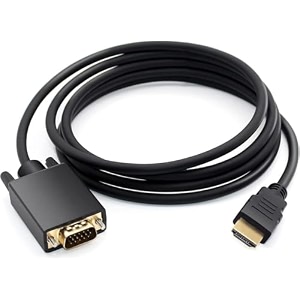 avacon sancy hdmi male to vga male hdmi cable 1080p video converter cable for pc laptop projector led lcd tv etc 18m black