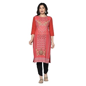 Avah Womens Crepe Regular Kurta