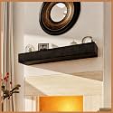 Avana Fireplace 48 Inch Mantel Shelf - Handcrafted Natural Wood Mantels for Fireplace - Farmhouse Fireplace Mantle Shelf - Floating Fireplace Mantels - Fireplace Mantel 48 X 8 X 5 Inch - Espresso